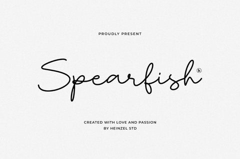 Spearfish Handwritten Font Font Heinzel Studio 