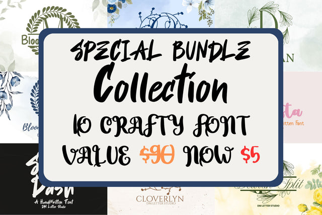 Special Bundle Collection Font Dm Letter Studio 