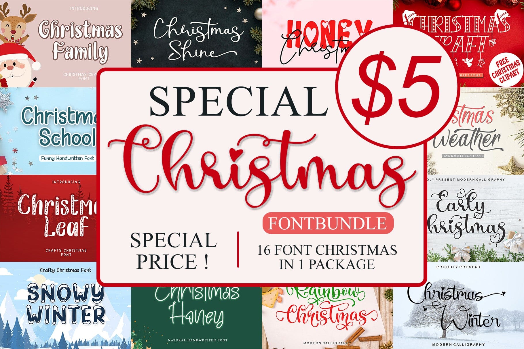 SPECIAL CHRISTMAS FONTBUNDLE - So Fontsy