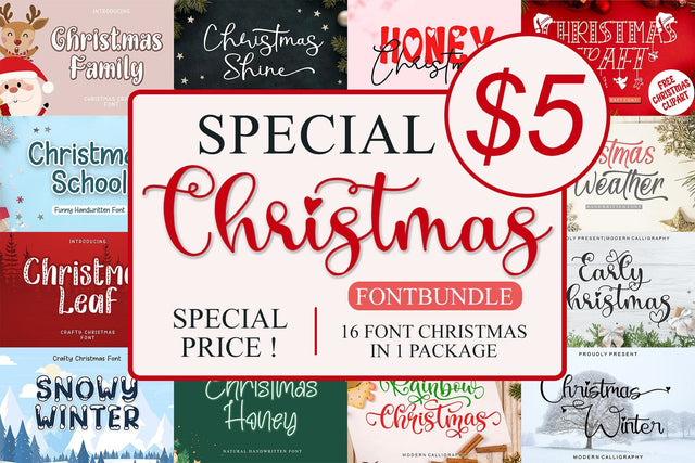 SPECIAL CHRISTMAS FONTBUNDLE Font Afandi Studio 
