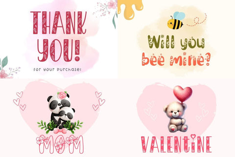 Special Deco Flower Font Bundle Font AnningArts Design 