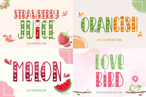 Special Deco Flower Font Bundle Font AnningArts Design 