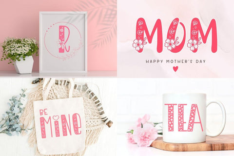 Special Deco Flower Font Bundle Font AnningArts Design 