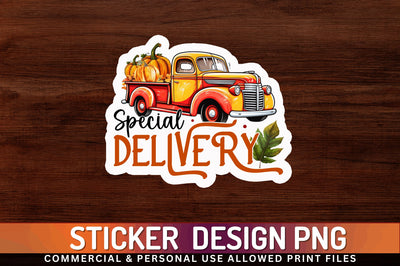 Special delivery Sticker Design Sublimation Regulrcrative 