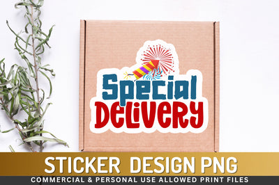 Special delivery Sticker Design Sublimation Regulrcrative 
