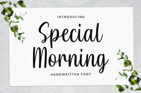 Special Morning Font Suby Studio 