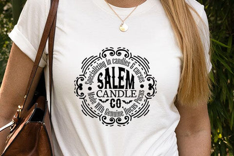 Specializing in candles & curses salem candle co. made with genuine hocus pocus SVG Angelina750 