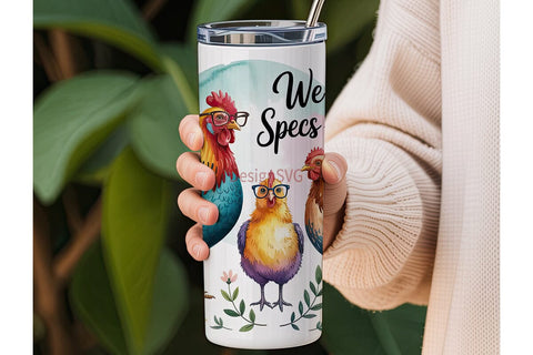 Specs Appeal Chicken 20oz Tumbler Wrap Sublimation DesignSVG 