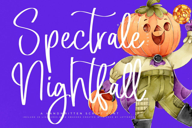 Spectrale Nightfall - Handwritten Script Font Font Letterena Studios 
