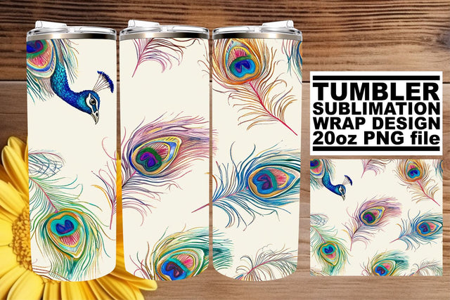 Spectrum Feather Bliss Tumbler Art 20oz Sublimation afrosvg 