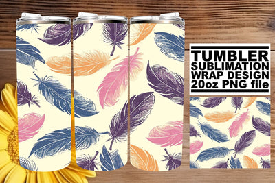Spectrum Feather Fantasy Tumbler Art 20oz Sublimation afrosvg 