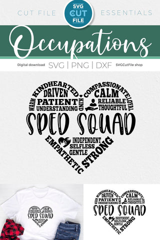 SPED Squad, teacher appreciation, special education svg SVG SVG Cut File 