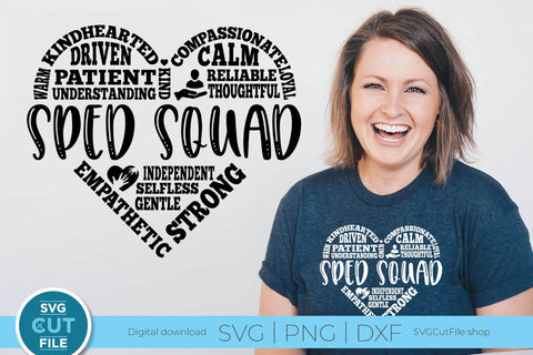 SPED Squad, teacher appreciation, special education svg SVG SVG Cut File 