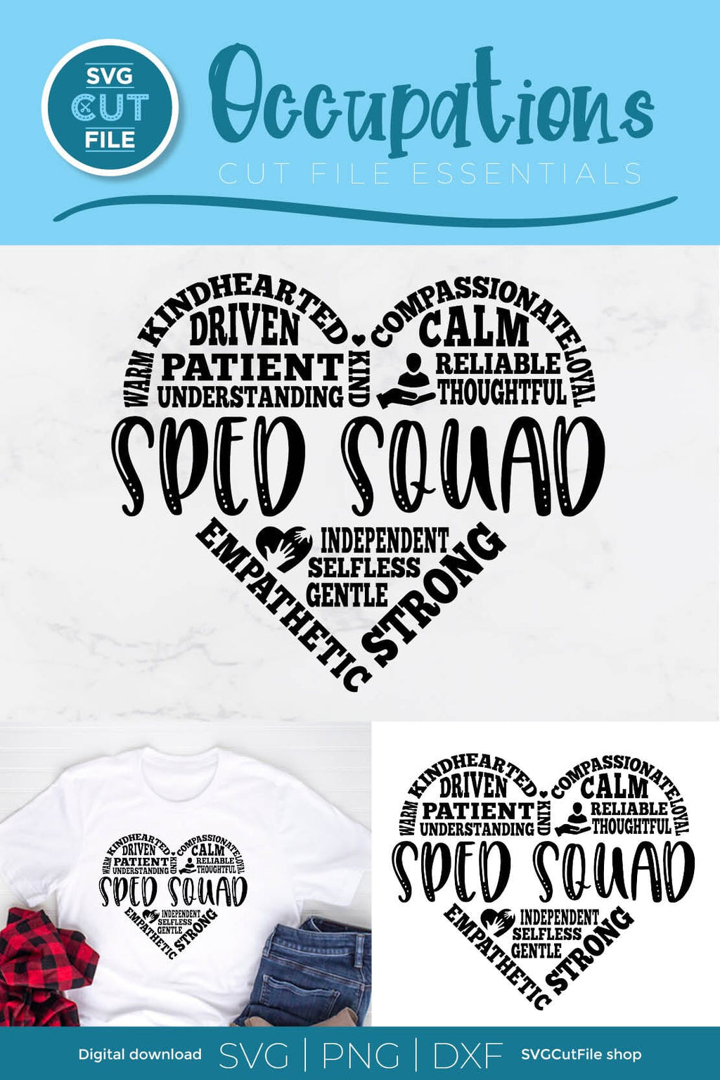 SPED Squad svg, special education svg, team tribe or crew - So Fontsy