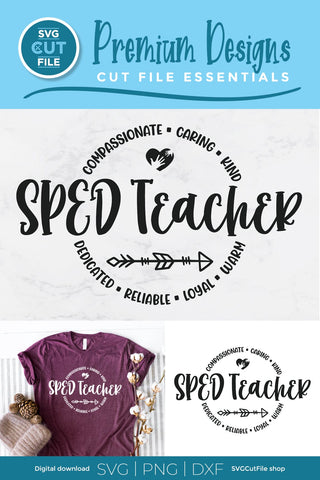 SPED Teacher, teacher appreciation, special education svg SVG SVG Cut File 