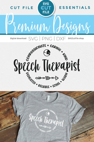Speech therapist svg with round circle for men or women SVG SVG Cut File 