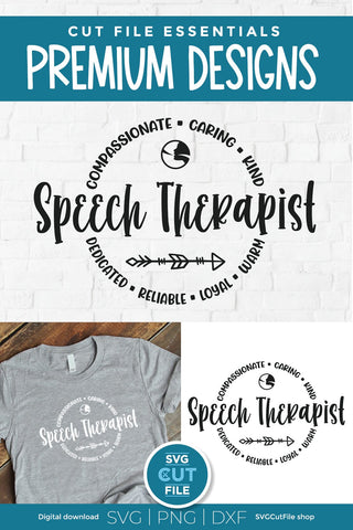 Speech therapist svg with round circle for men or women SVG SVG Cut File 