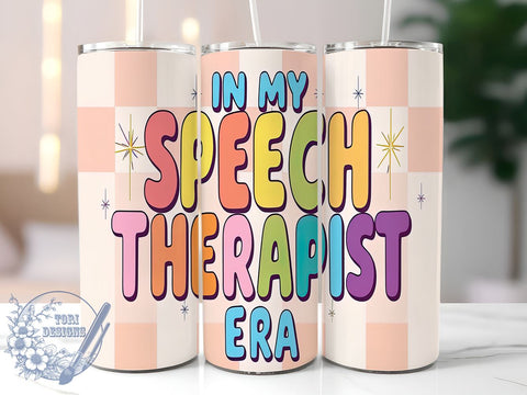 Speech Therapist Tumbler Wrap, In My Speech Therapist Era, 20oz Tumbler Design, Sublimation PNG, Speech Therapy Gift, Educational Drinkware, Custom Tumbler Design Sublimation ToriDesigns 