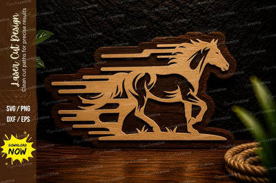 Speed Horse Silhouette Laser Cut Svg Design SVG Regulrcrative 
