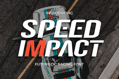 Speed Impact - Futuristic Racing Font Font Mozzatype 