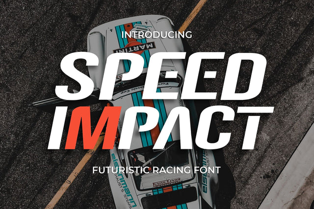Speed Impact - Futuristic Racing Font Font Mozzatype 