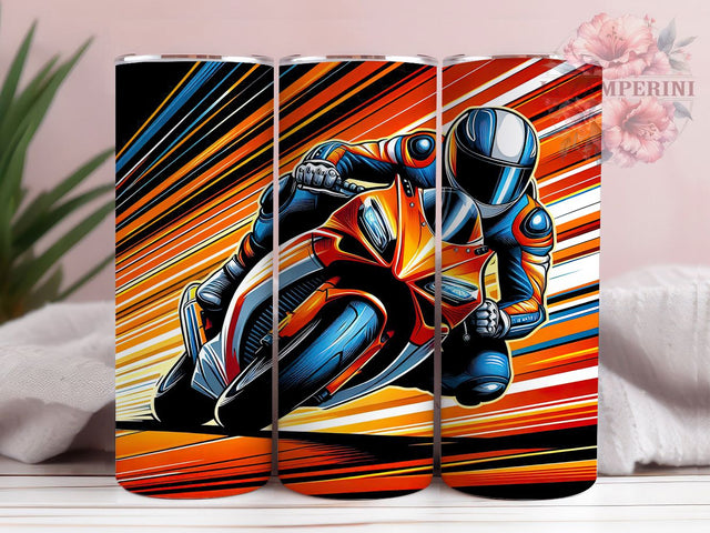 Speed Racing Motorcycle 20oz Tumbler, Racing Tumbler, Motorcycle Gifts, Sublimation Design, 20oz Tumbler, Biker Decor, Speed Racing, Custom Motorcycle Wrap Sublimation Li Zamperini 