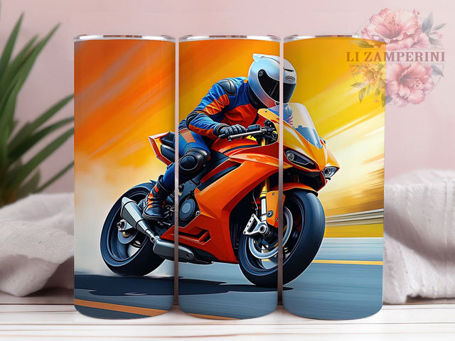 Speed Racing Motorcycle 20oz Tumbler, Racing Tumbler, Motorcycle Gifts, Sublimation Design, 20oz Tumbler, Biker Decor, Speed Racing, Custom Motorcycle Wrap Sublimation Li Zamperini 