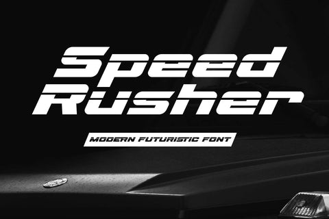 Speed Rusher – Sporty Futuristic Font Arterfak Project 