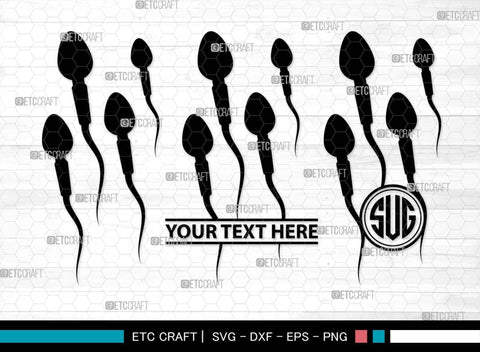 Sperm Monogram, Sperm Silhouette, Sperm SVG, Male Anatomy Svg, Semen Svg, Cum Svg, Sex Funtion Svg, Human sperm cell Svg, SB00581 SVG ETC Craft 