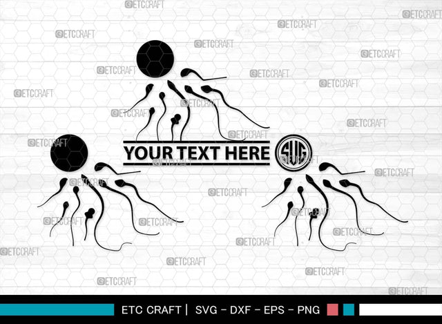 Sperm Monogram, Sperm Silhouette, Sperm SVG, Male Anatomy Svg, Semen Svg, Cum Svg, Sex Funtion Svg, Human sperm cell Svg, SB00581 SVG ETC Craft 