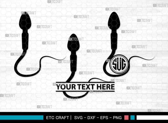 Sperm Monogram, Sperm Silhouette, Sperm SVG, Male Anatomy Svg, Semen Svg, Cum Svg, Sex Funtion Svg, Human sperm cell Svg, SB00581 SVG ETC Craft 