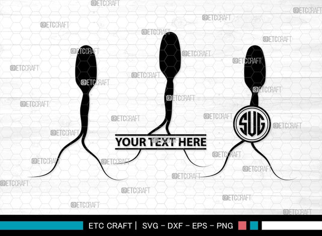 Sperm Monogram, Sperm Silhouette, Sperm SVG, Male Anatomy Svg, Semen Svg, Cum Svg, Sex Funtion Svg, Human sperm cell Svg, SB00581 SVG ETC Craft 