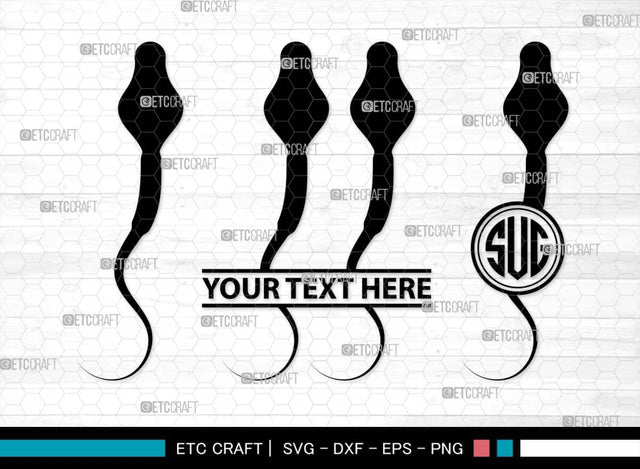 Sperm Monogram, Sperm Silhouette, Sperm SVG, Male Anatomy Svg, Semen Svg, Cum Svg, Sex Funtion Svg, Human sperm cell Svg, SB00581 SVG ETC Craft 