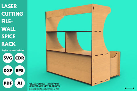 Spice Rack - Laser Cut File | svg paper cut | cricut | glowforge file SVG tofigh4lang 