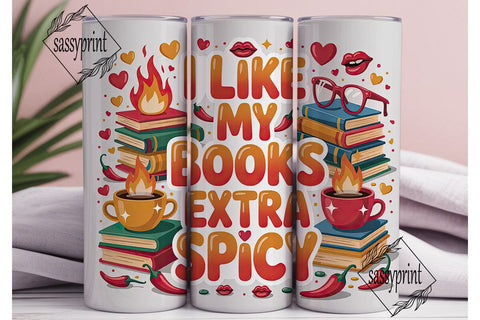 Spicy Books Tumbler Wrap Sublimation sassyprint 