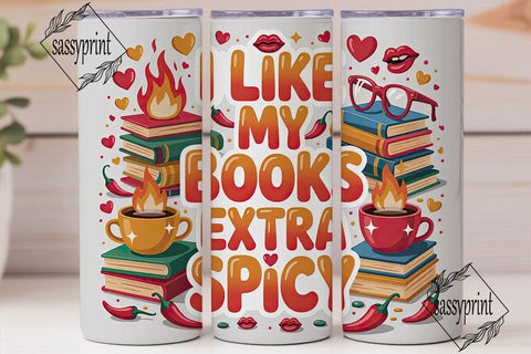 Spicy Books Tumbler Wrap Sublimation sassyprint 