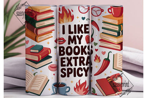 Spicy Books Tumbler Wrap Sublimation sassyprint 
