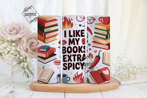 Spicy Books Tumbler Wrap Sublimation sassyprint 
