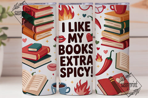 Spicy Books Tumbler Wrap Sublimation sassyprint 