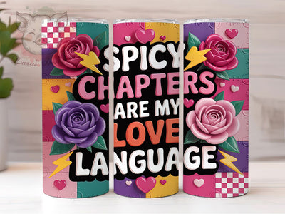 Spicy Retro Book Lover Tumbler, Retro Style, Valentine Theme, Book Lover, Romantic Gift, 20Oz Tumbler, Sublimation Wrap Sublimation Lara' s Designs 