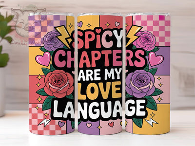Spicy Retro Book Lover Tumbler, Retro Style, Valentine Theme, Book Lover, Romantic Gift, 20Oz Tumbler, Sublimation Wrap Sublimation Lara' s Designs 