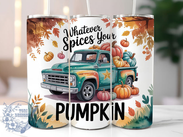 Spicy Sassy Fall Tumbler Wrap, Pumpkin Spice Png, 20oz Skinny Tumbler, Sassy Autumn Wrap, Sublimation Design, Tumbler Wrap Download, Whatever Spices Your Sublimation ToriDesigns 