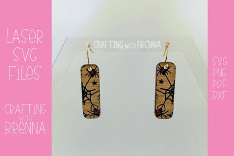 Spider Bar Earring Laser SVG File SVG Crafting With Brenna 