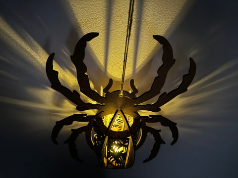 Spider Lantern Set of 4 – Halloween Lamp with Creepy Designs SVG LaserCutano 