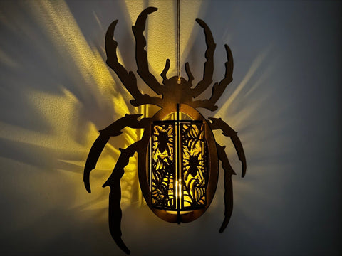 Spider Lantern Set of 4 – Halloween Lamp with Creepy Designs SVG LaserCutano 