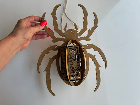 Spider Lantern Set of 4 – Halloween Lamp with Creepy Designs SVG LaserCutano 