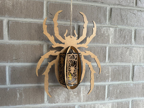 Spider Lantern Set of 4 – Halloween Lamp with Creepy Designs SVG LaserCutano 