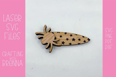 Spider Stars Hair Clip Laser SVG File SVG Crafting With Brenna 