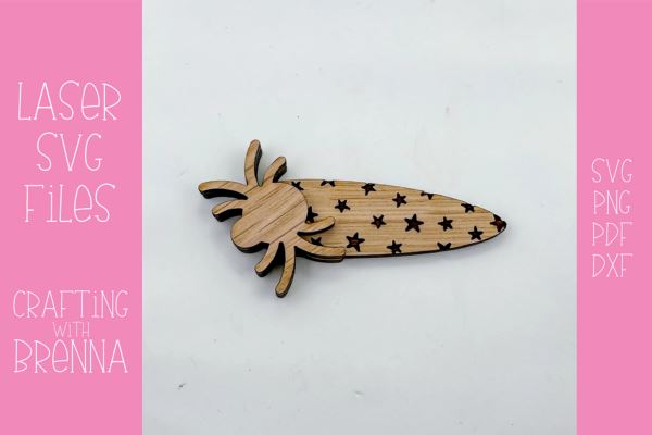 Spider Stars Hair Clip Laser SVG File SVG Crafting With Brenna 
