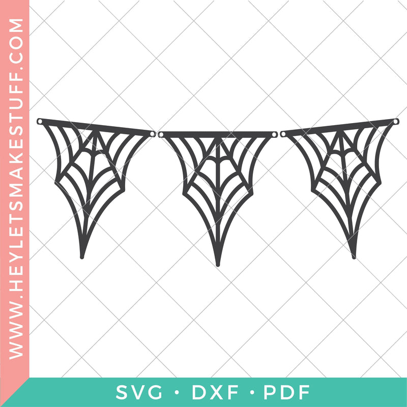 Spider Web Banner SVG Hey Let's Make Stuff 